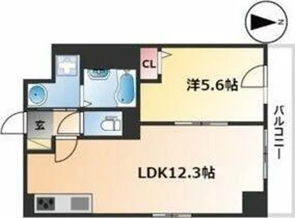 ドゥナーレ畑江通【9階】の間取り