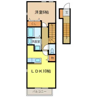 プラッツくみのき【2階】の間取り