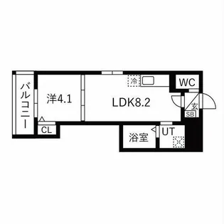 F asecia laso【201号室】の間取り