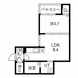 F asecia laso【206号室】の間取り