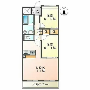 アソシア【301号室】の間取り