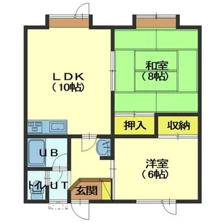 コーポトータス2号棟【2号室】の間取り