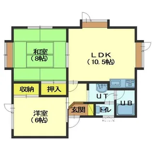 コーポトータス1号棟【3号室】の間取り