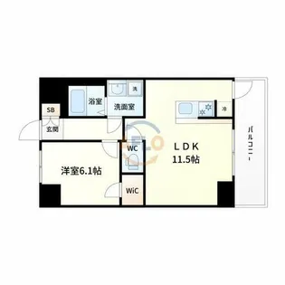 S-RESIDENCE新大阪駅前【6階】の間取り