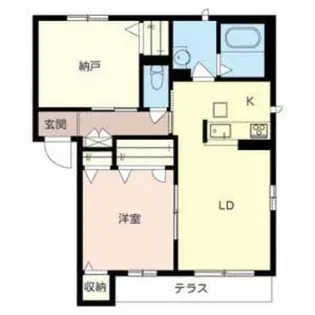 プリムベール豊中 1号館【1階】の間取り