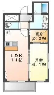 アヴァンス エバー 中三国ヶ丘【2階】の間取り