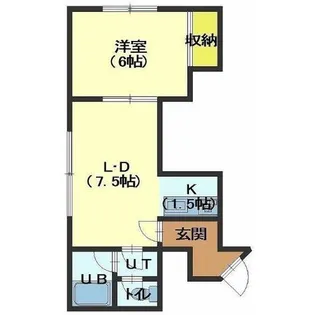 ティーハウス【203号室】の間取り