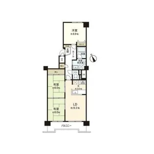 クリーンリバーネオ・シティあいの里Aステージ【11階】の間取り