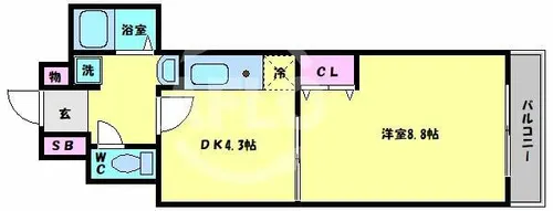 プレアデス本田【4階】の間取り