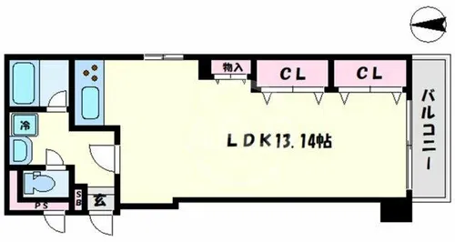 ルプリーズ天王寺【7階】の間取り