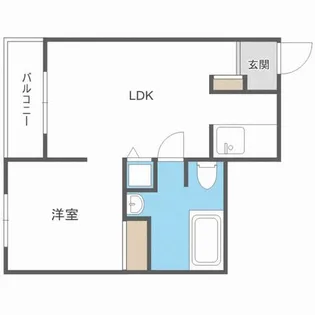 フレンズ本通南【3階】の間取り