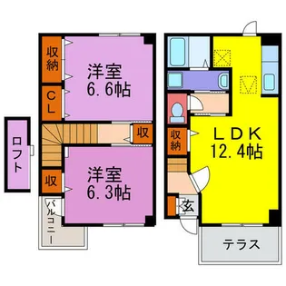 グリーン・ゲーブルズ【B103号室】の間取り