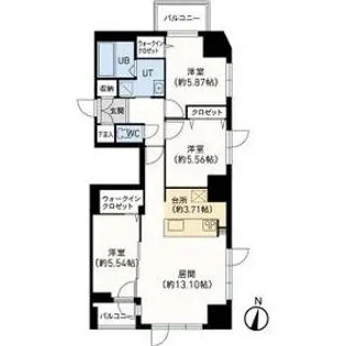 F022円山【2階】の間取り