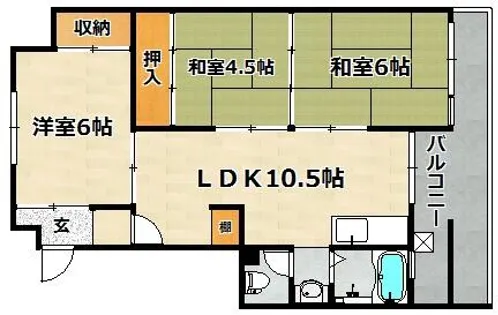 御崎南ビル【3階】の間取り