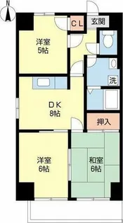 リージョン妙音【5階】の間取り