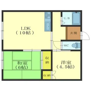 ハイツ竹越【5号室】の間取り