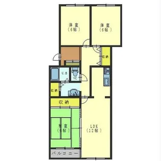 シャルム深堀【2階】の間取り