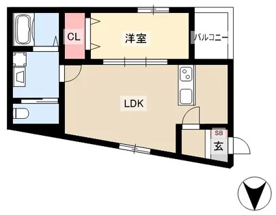 the GARDEN 金山【1階】の間取り