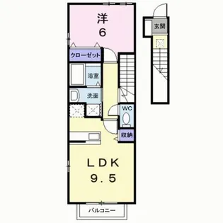 アンジェリート【2階】の間取り