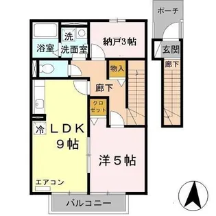 アネックス ハイブリッジ B棟【203号室】の間取り