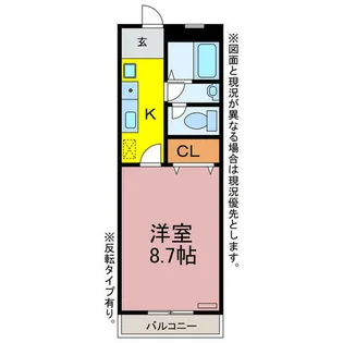 愛知県豊橋市仁連木町【マンション】の間取り