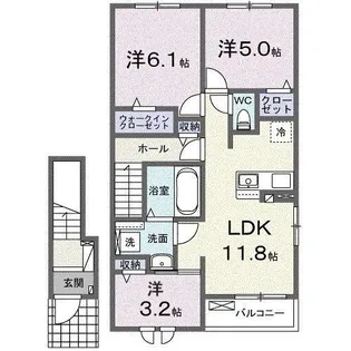 ベル・エクラ I【2階】の間取り