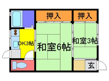 ハイツファミーユ【3号室】の間取り
