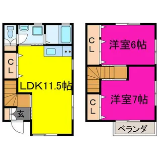 スプリングヒルズ【1階】の間取り