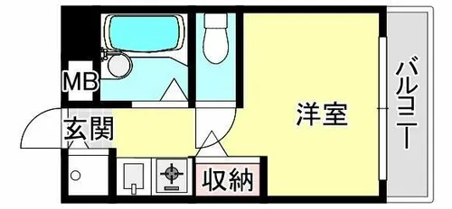 キャッスルマンション箱崎B号館【3階】の間取り