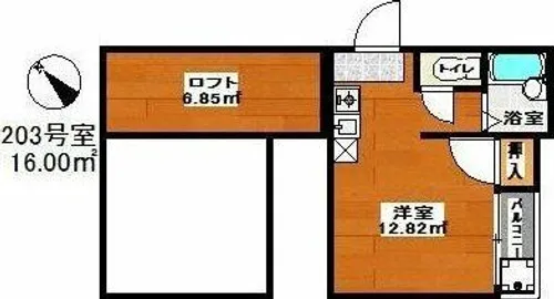 パプリカ渡辺通【2階】の間取り