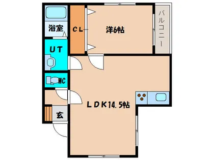コーポのばら【202号室】の間取り