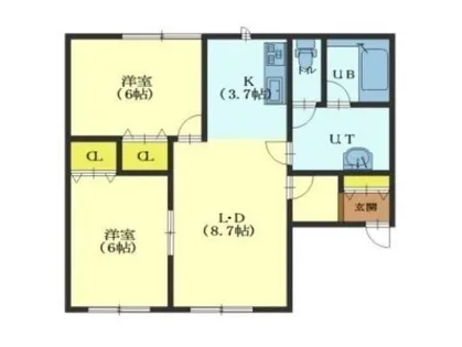 フォレストリーⅡ【101号室】の間取り