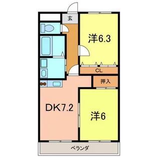 カーサJ【4階】の間取り