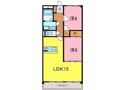 ISO GAIグランドエィワンA【206号室】の間取り