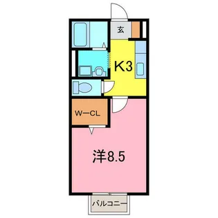 アミエーラ【103号室】の間取り