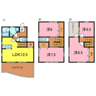 愛知県安城市福釜町蔵前【一戸建】の間取り