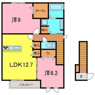 プラザセレステA【2階】の間取り