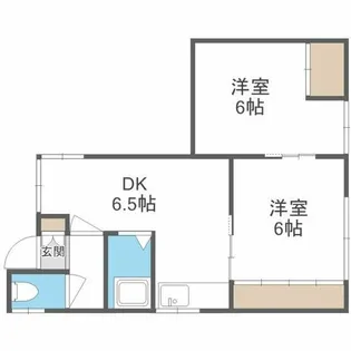 第一双葉荘【201号室】の間取り