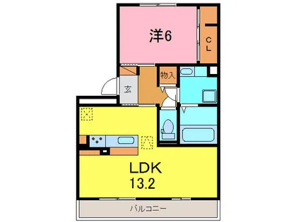 セジュール大山【1階】の間取り