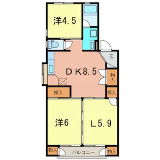 みどりマンション【1階】の間取り