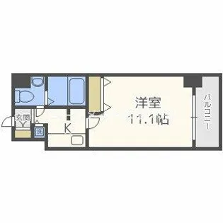 エスリード福島リバーフロント【8階】の間取り