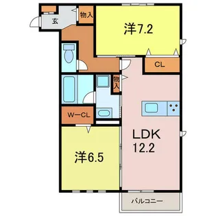 エスペランサⅠ【2階】の間取り