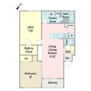コンフォール横山【1階】の間取り