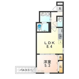 フジパレス岸和田下松【1階】の間取り