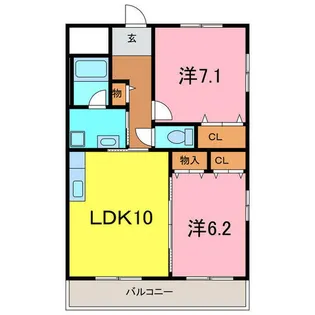 リベルテ杉浦【1階】の間取り