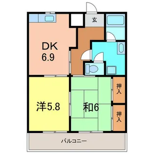 レジデンス横山【5階】の間取り