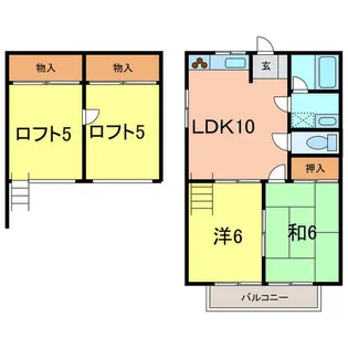 コーポラスノベルティ B棟【2階】の間取り