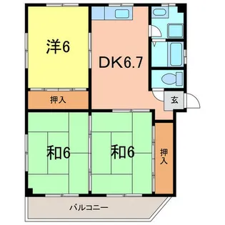 リバーストーン【3階】の間取り