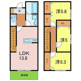 愛知県安城市桜井町【一戸建】の間取り