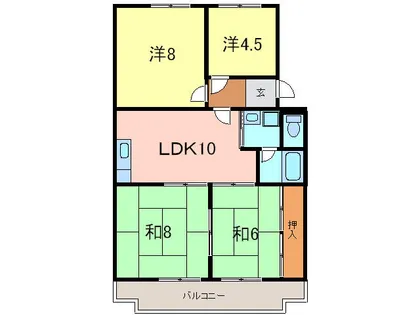 第二マンション鈴木A棟【3階】の間取り